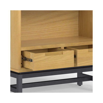 Alora Banting Mid-Century Oak Veneer Bookcase With Adjustable Shelves