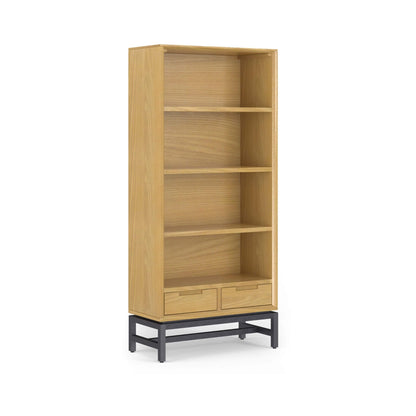 Alora Banting Mid-Century Oak Veneer Bookcase With Adjustable Shelves