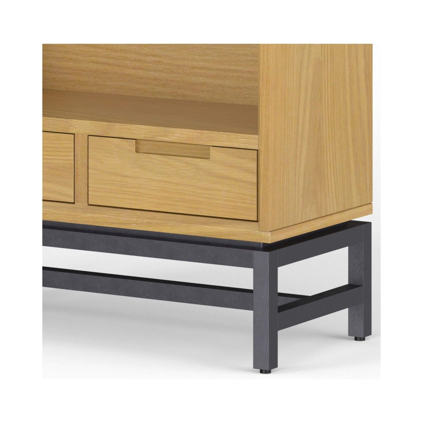 Alora Banting Mid-Century Oak Veneer Bookcase With Adjustable Shelves