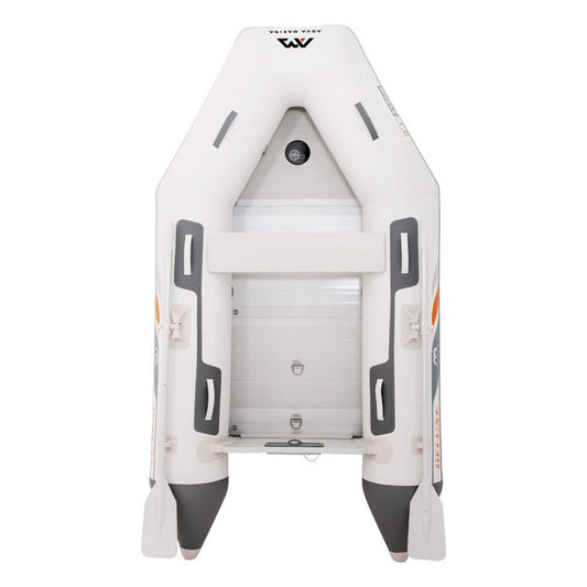 Aqua Marina A-Deluxe 4-Person Inflatable Speed Boat With Comfortable Rowing Seat And Adjustable Center Feet 8FT