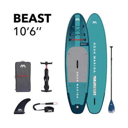 Aqua Marina Beast Advanced All-Around Inflatable SUP With Carbon Hybrid Paddle 10FT