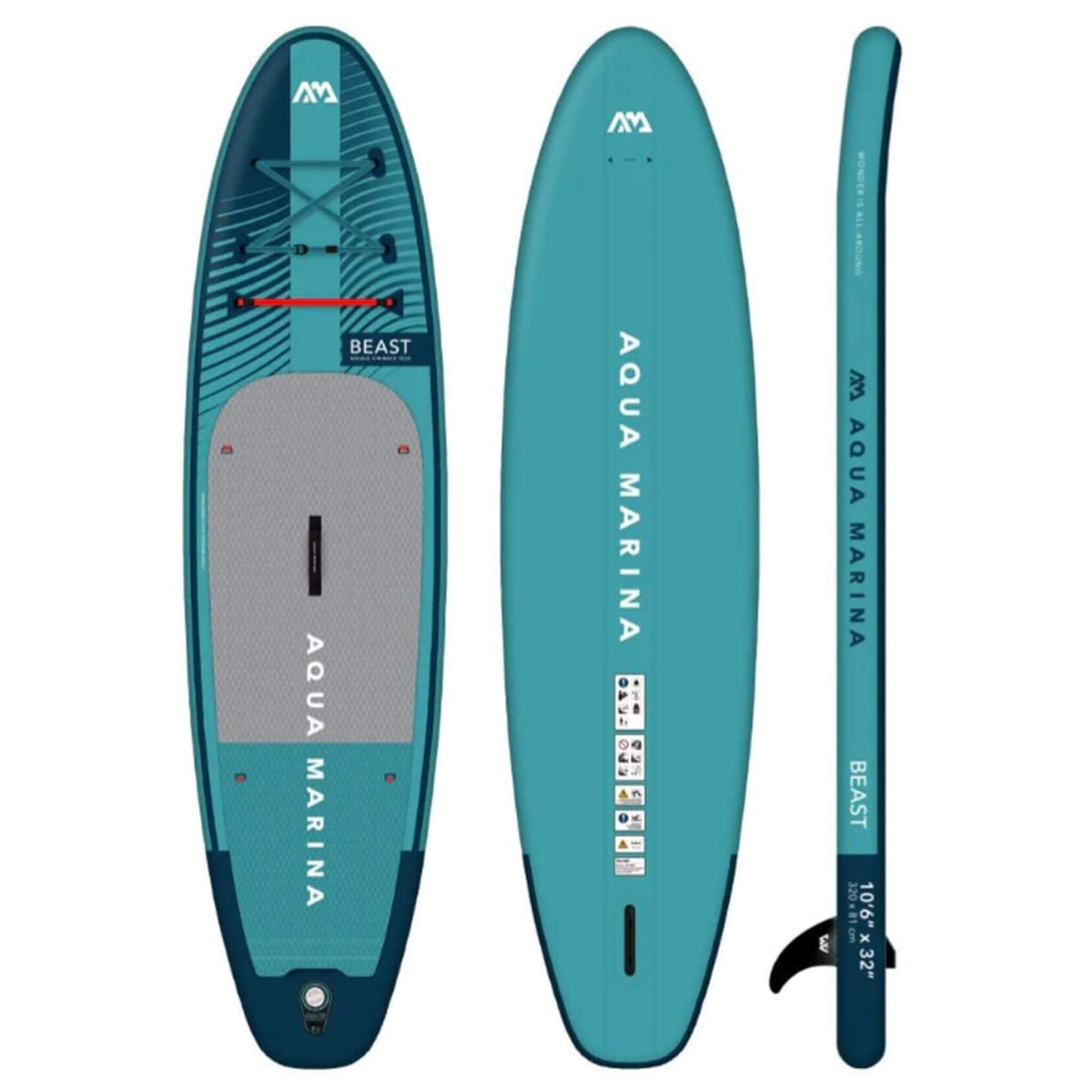 Aqua Marina Beast Advanced All-Around Inflatable SUP With Carbon Hybrid Paddle 10FT