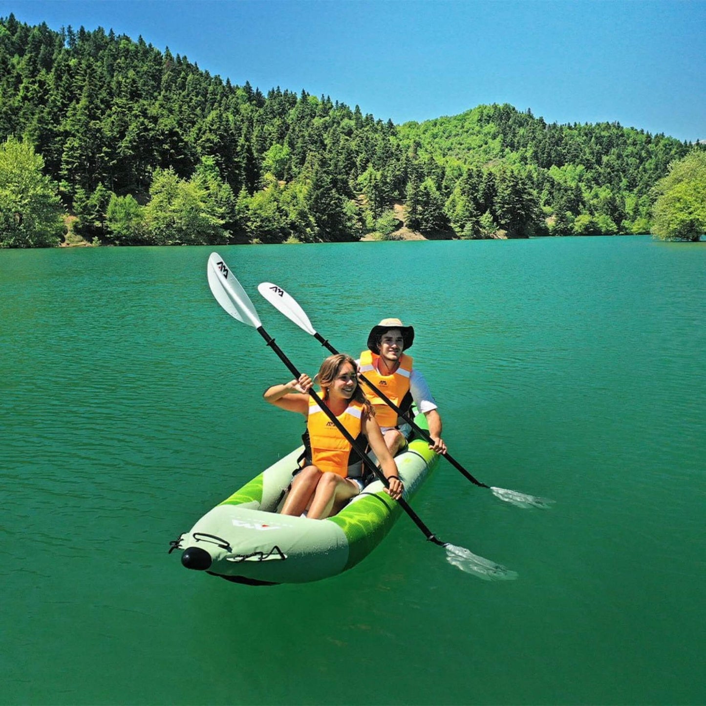 Aqua Marina Betta 2-Person Inflatable Recreational Kayak With Paddles 14FT