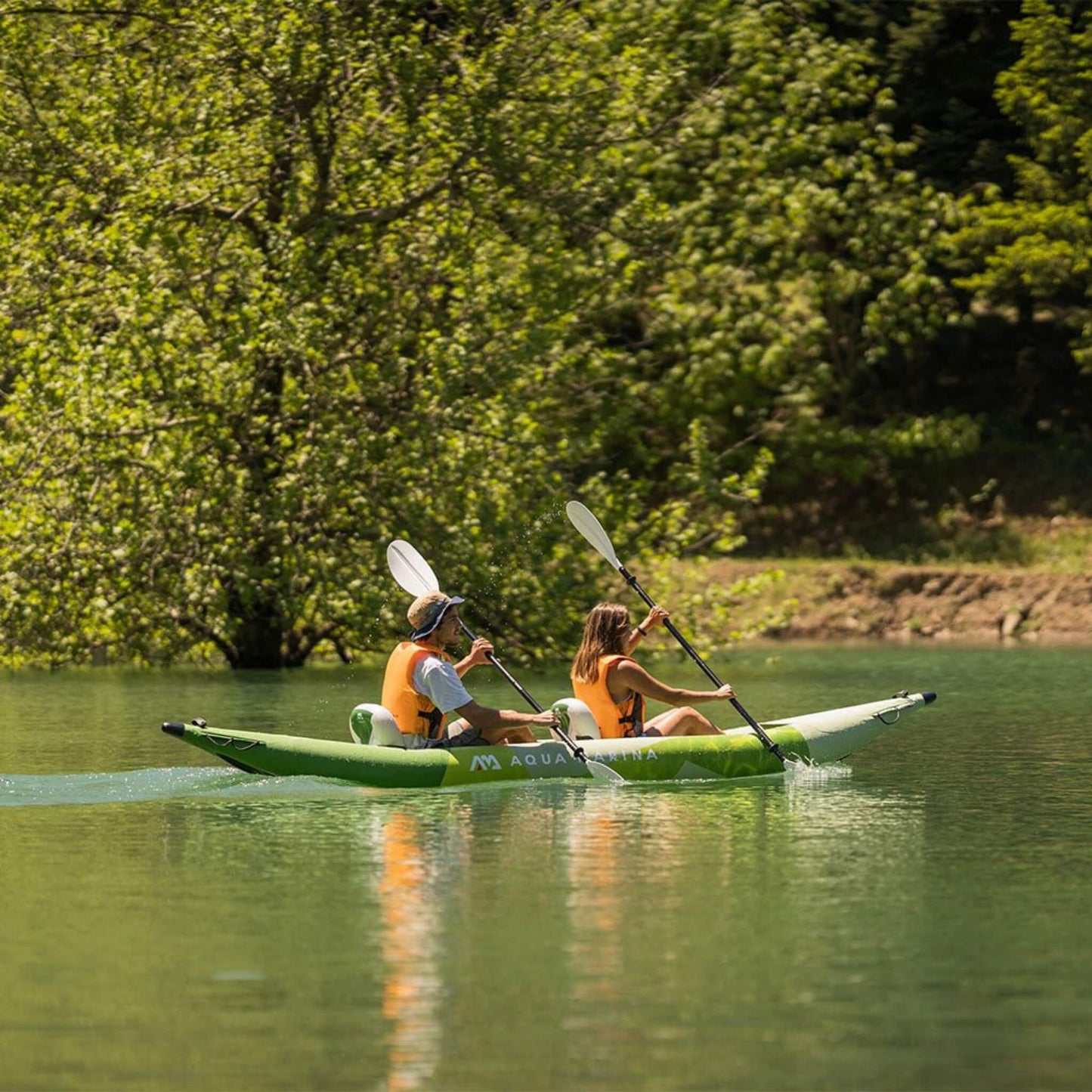 Aqua Marina Betta 2-Person Inflatable Recreational Kayak With Paddles 14FT