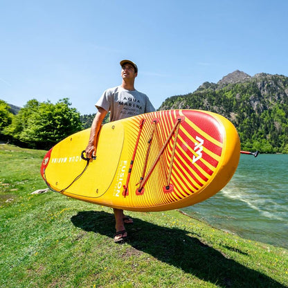Aqua Marina Fusion Premium All-Around SUP W/ Durable PVC Rail Layers & Grooved EVA Footpad 10FT