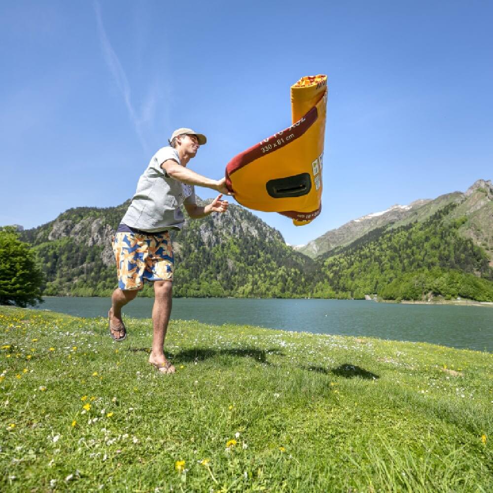 Aqua Marina Fusion Premium All-Around SUP W/ Durable PVC Rail Layers & Grooved EVA Footpad 10FT