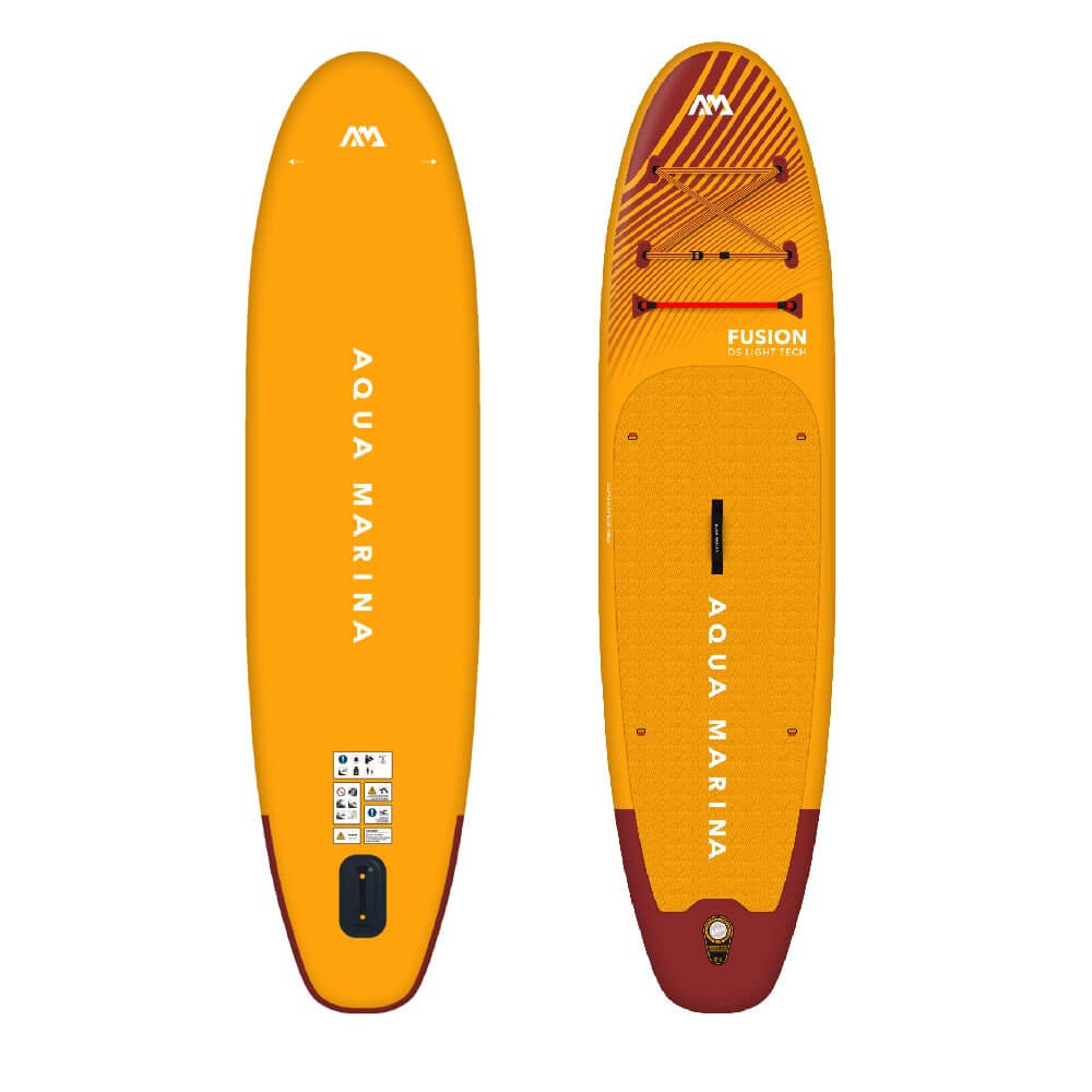 Aqua Marina Fusion Premium All-Around SUP W/ Durable PVC Rail Layers & Grooved EVA Footpad 10FT
