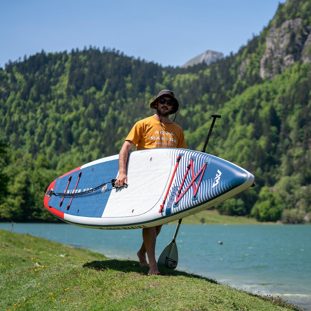Aqua Marina Hyper Navy Touring SUP With Hydrodynamic Rail Edges & Adjustable Bungee 12FT