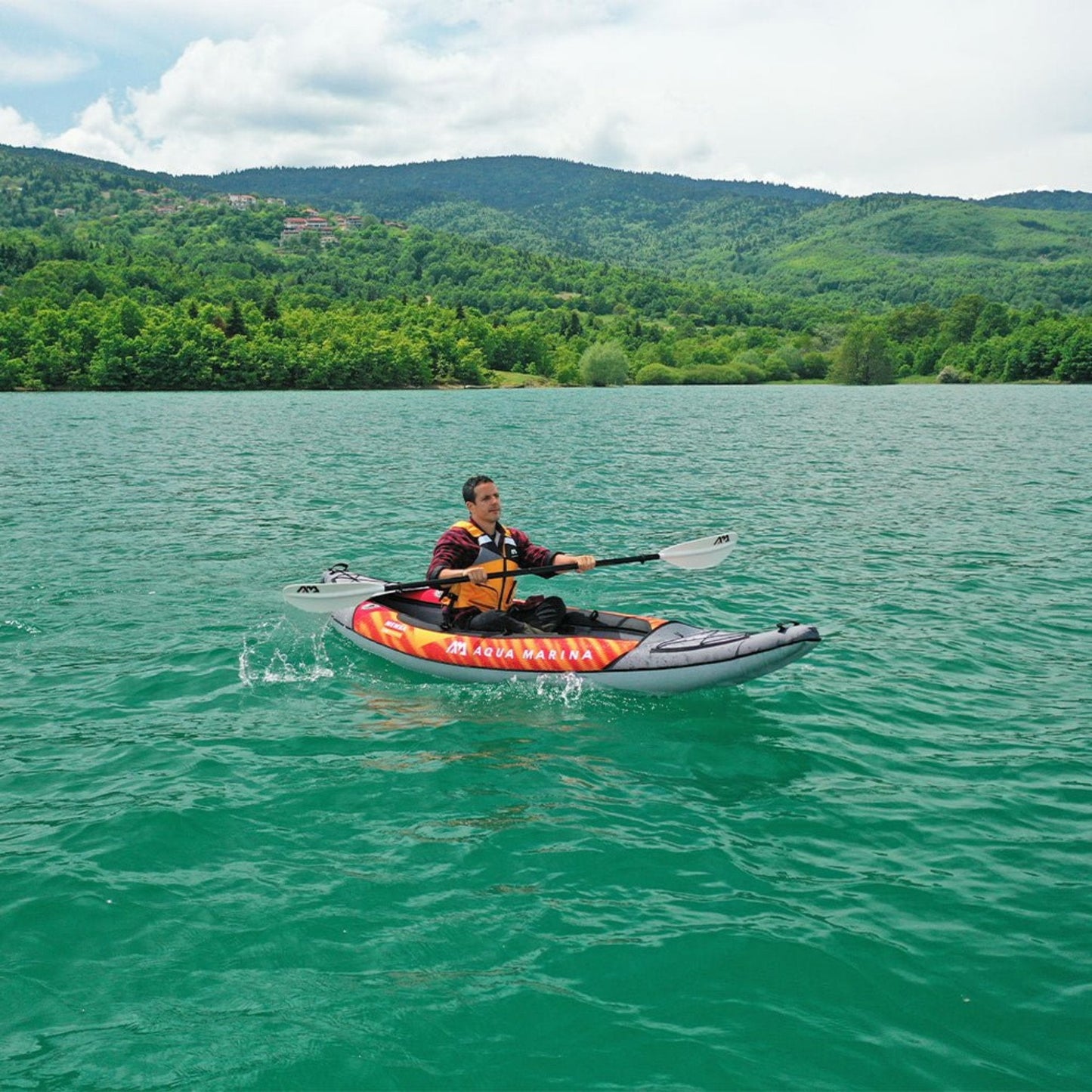 Aqua Marina Memba 330 1-Person Ultra Stiff Touring Kayak With Double Wall Fabric Floor 10FT