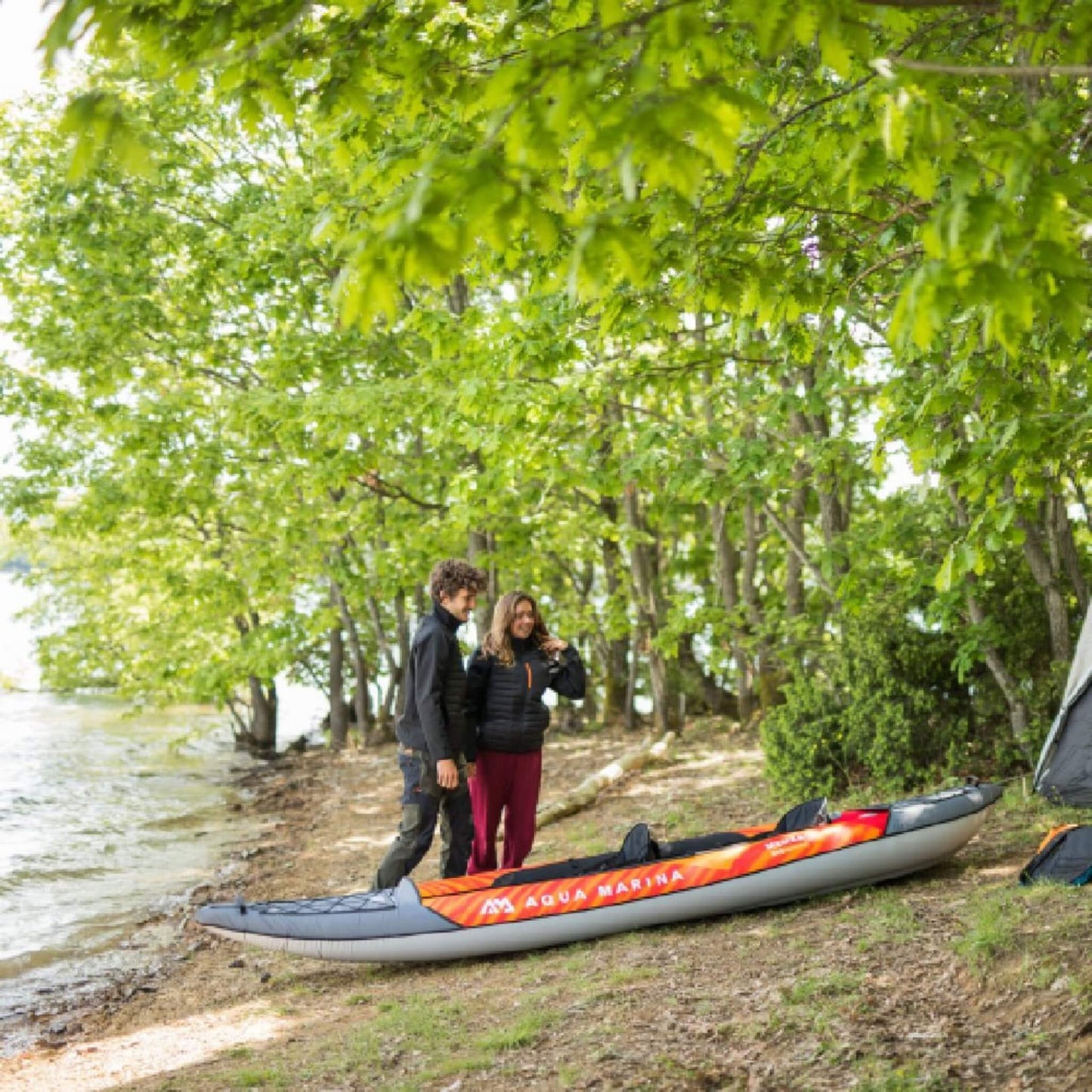 Aqua Marina Memba 390 Premium 2-Person Touring Kayak With DWF Deck And Paddles 12FT