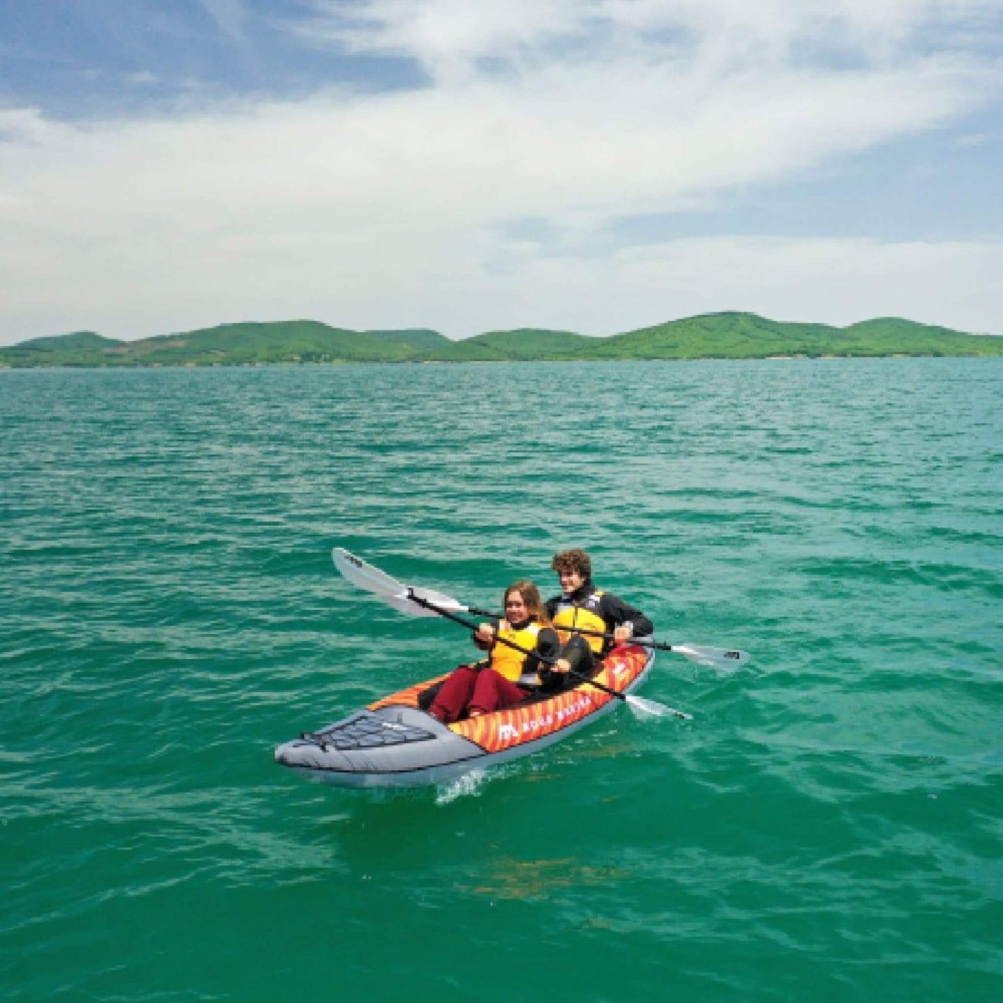 Aqua Marina Memba 390 Premium 2-Person Touring Kayak With DWF Deck And Paddles 12FT
