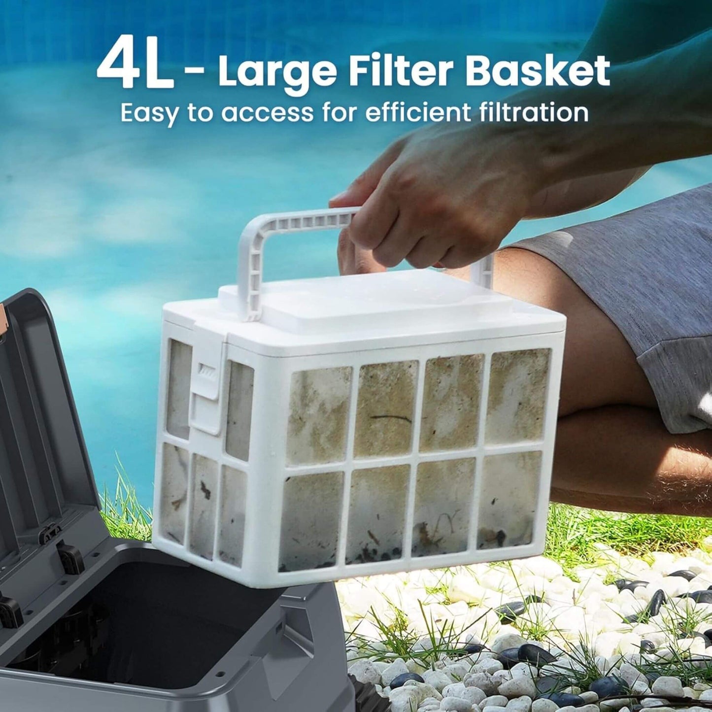 AquaBot Smart Robotic Pool Cleaner with Fast Charging