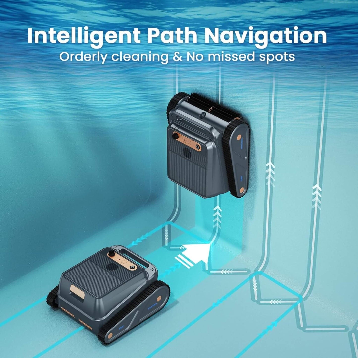 AquaBot Smart Robotic Pool Cleaner with Fast Charging