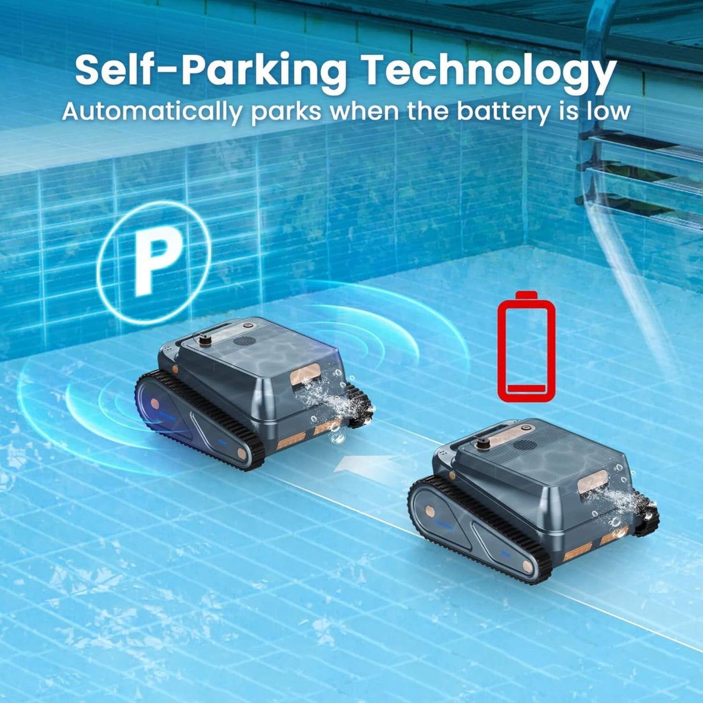 AquaBot Smart Robotic Pool Cleaner with Fast Charging