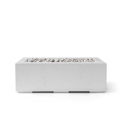 Avera 60" Rectangle Concrete Fire Pit - Match Lit