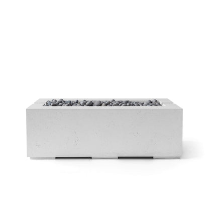 Avera 60" Rectangle Concrete Fire Pit - Match Lit