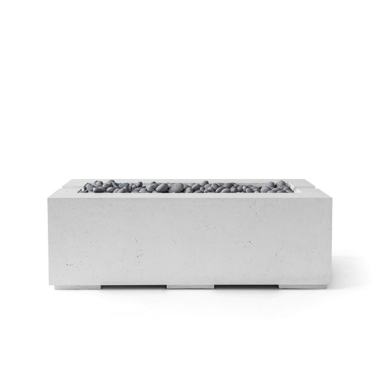 Avera 60" Rectangle Concrete Fire Pit - Match Lit