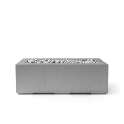 Avera 60" Rectangle Concrete Fire Pit - Match Lit