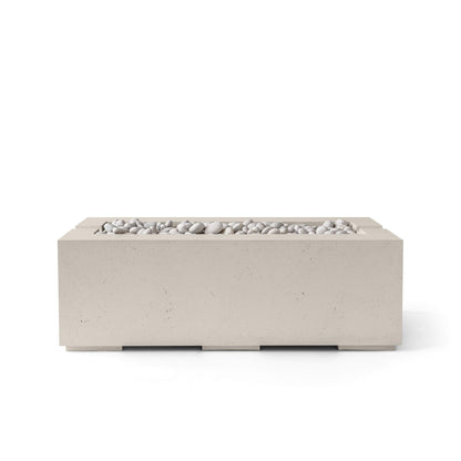 Avera 60" Rectangle Concrete Fire Pit - Match Lit