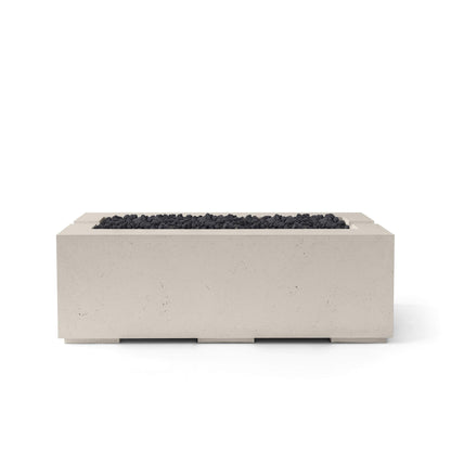 Avera 60" Rectangle Concrete Fire Pit - Match Lit