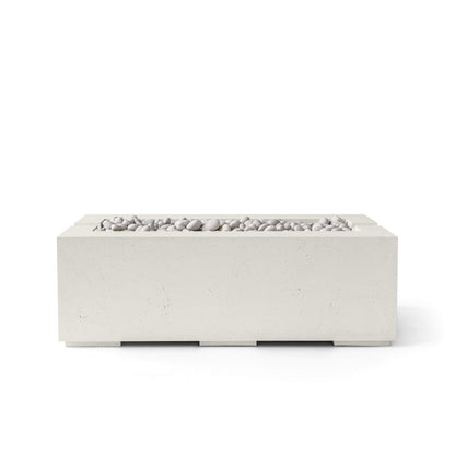 Avera 60" Rectangle Concrete Fire Pit - Match Lit