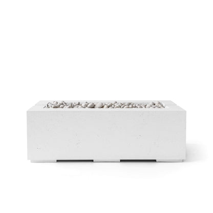 Avera 60" Rectangle Concrete Fire Pit - Match Lit