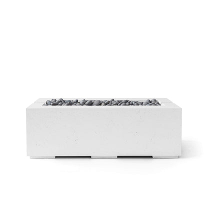 Avera 60" Rectangle Concrete Fire Pit - Match Lit