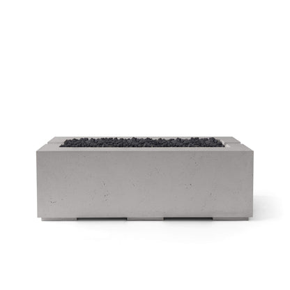 Avera 60" Rectangle Concrete Fire Pit - Match Lit