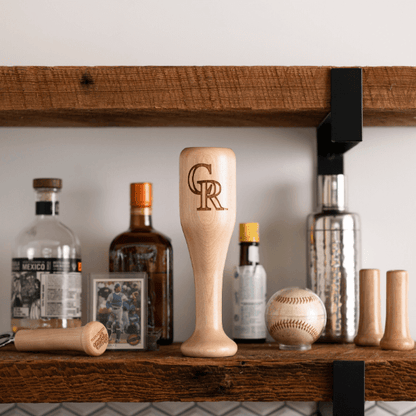 Colorado Rockies "CR" Wined Up® | Baseball Bat Wine Mug Collective