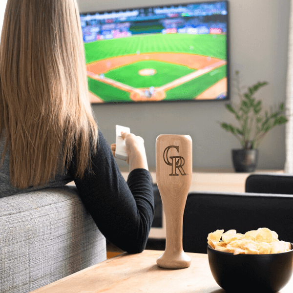 Colorado Rockies "CR" Wined Up® | Baseball Bat Wine Mug Collective