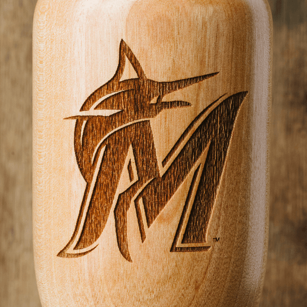 Miami Marlins "M" Wined Up® | Baseball Bat Wine Mug Collective