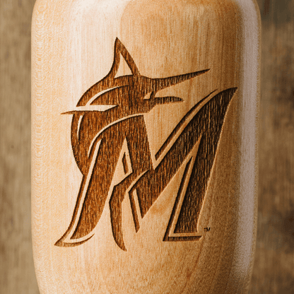 Miami Marlins "M" Wined Up® | Baseball Bat Wine Mug Collective