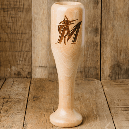 Miami Marlins "M" Wined Up® | Baseball Bat Wine Mug Collective