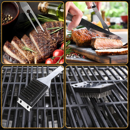 BBQ Tool Grilling Accessories 16-Inch Stainless Steel BBQ Grill Tools