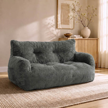 Pamapic 2-Seat Structured Big Bean Bag Chairs for Adult