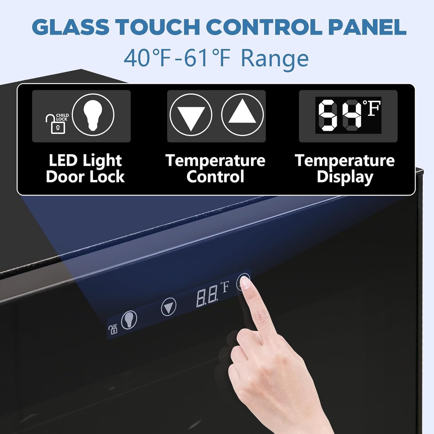 Beverage Refrigerator Wine Cooler 4.5 CU. FT. 145 Can Mini Fridge W58128BH