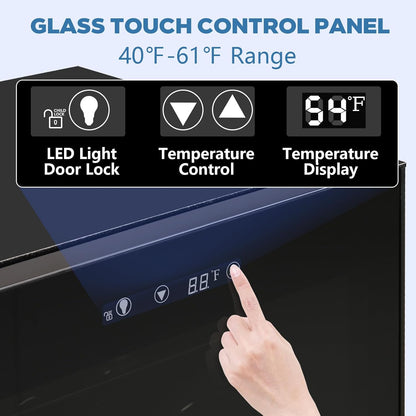 Beverage Refrigerator Wine Cooler 4.5 CU. FT. 145 Can Mini Fridge W58128BH