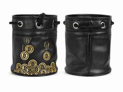 Bitcoin Valuables Barrel Pouch - Golf Bag Coin & Valuables Stash Bag