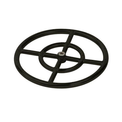 Round Fire Pit Burner - Black Steel