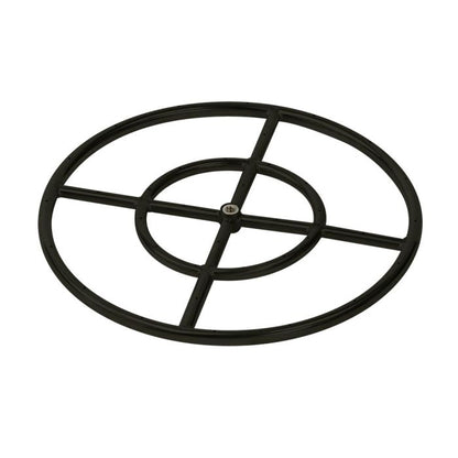 Round Fire Pit Burner - Black Steel