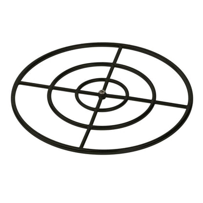 Round Fire Pit Burner - Black Steel