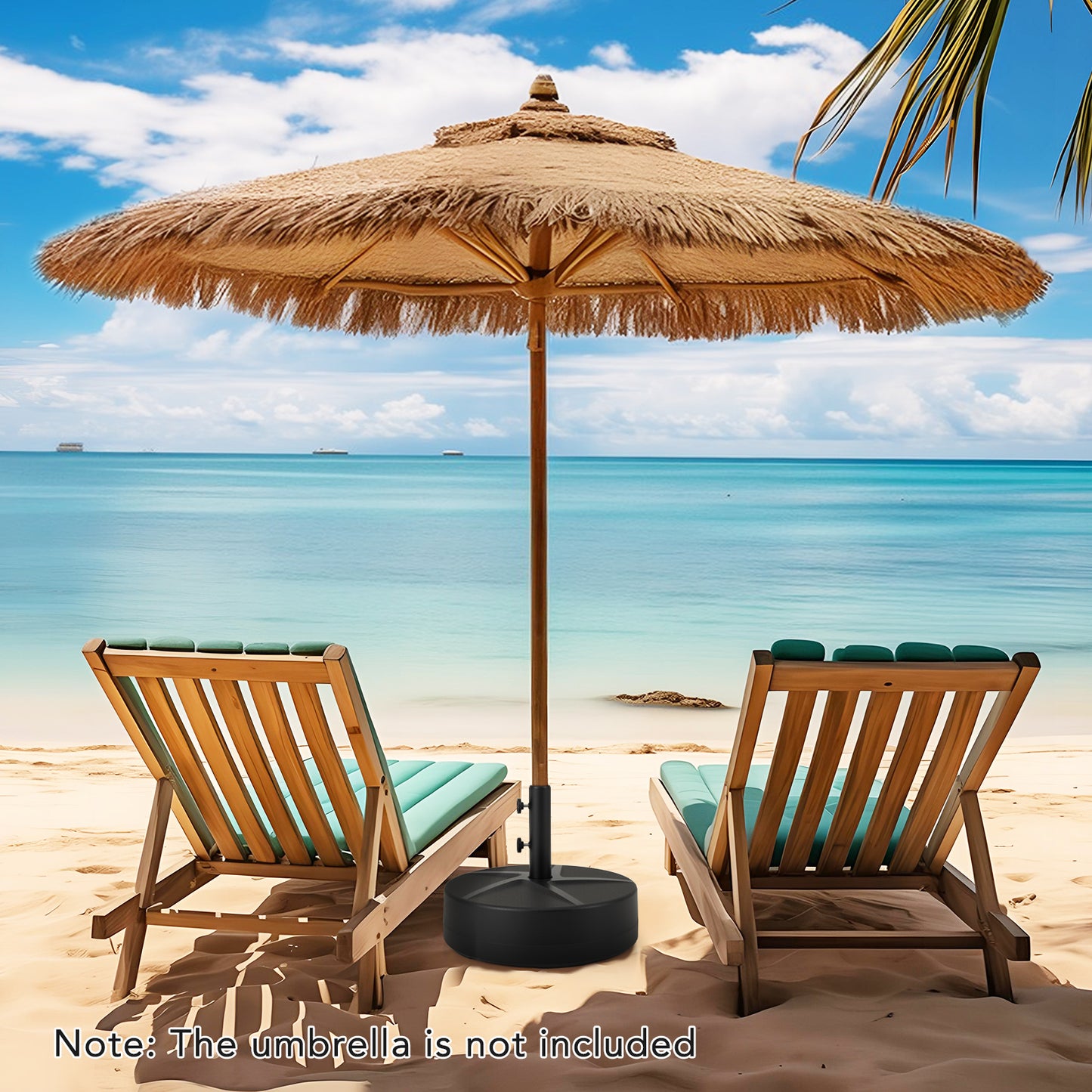 Patio Umbrella Base 88LBS Capacity Water and Sand Fillable Market Table Umbrella Stand