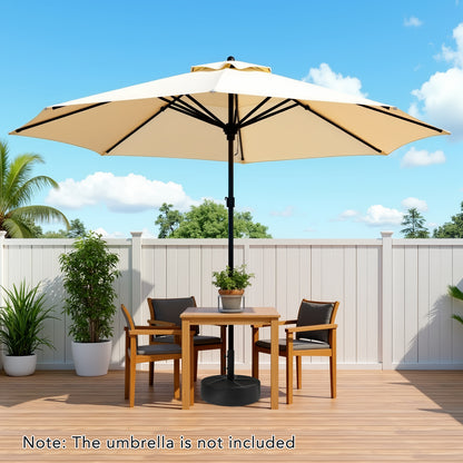 Patio Umbrella Base 88LBS Capacity Water and Sand Fillable Market Table Umbrella Stand