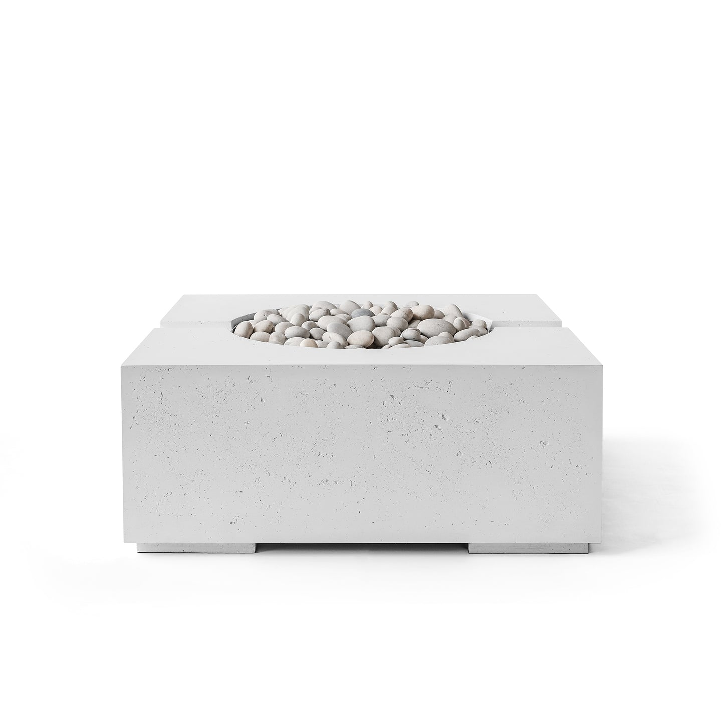 Bravo 32" Square Concrete Fire Pit - Match Lit