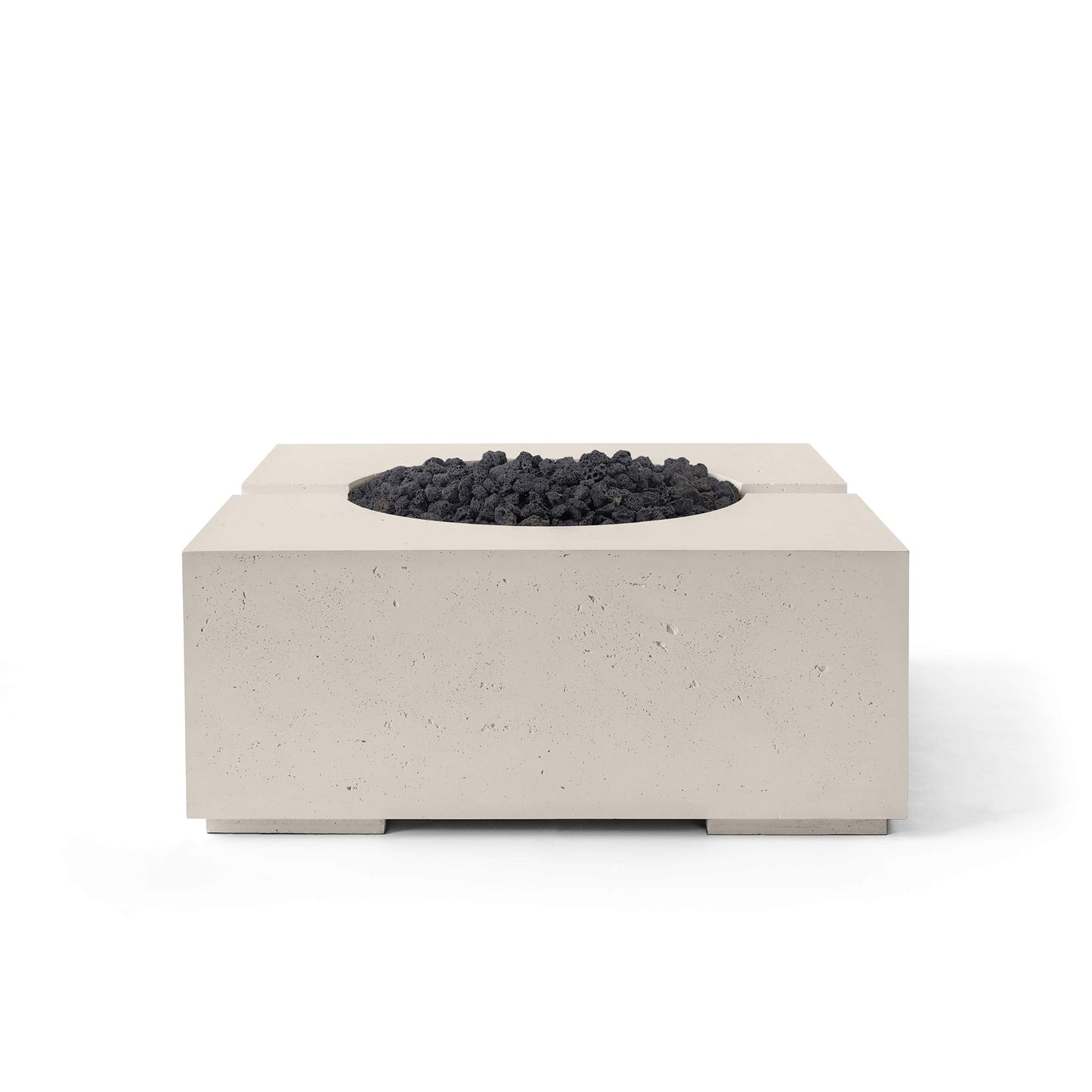 Bravo 32" Square Concrete Fire Pit - Match Lit