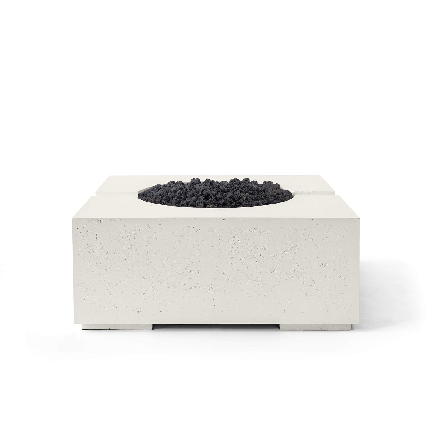 Bravo 32" Square Concrete Fire Pit - Match Lit