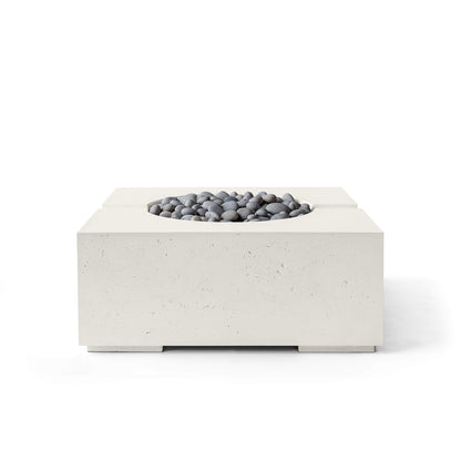 Bravo 32" Square Concrete Fire Pit - Match Lit