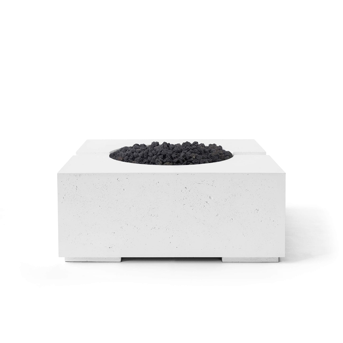 Bravo 32" Square Concrete Fire Pit - Match Lit