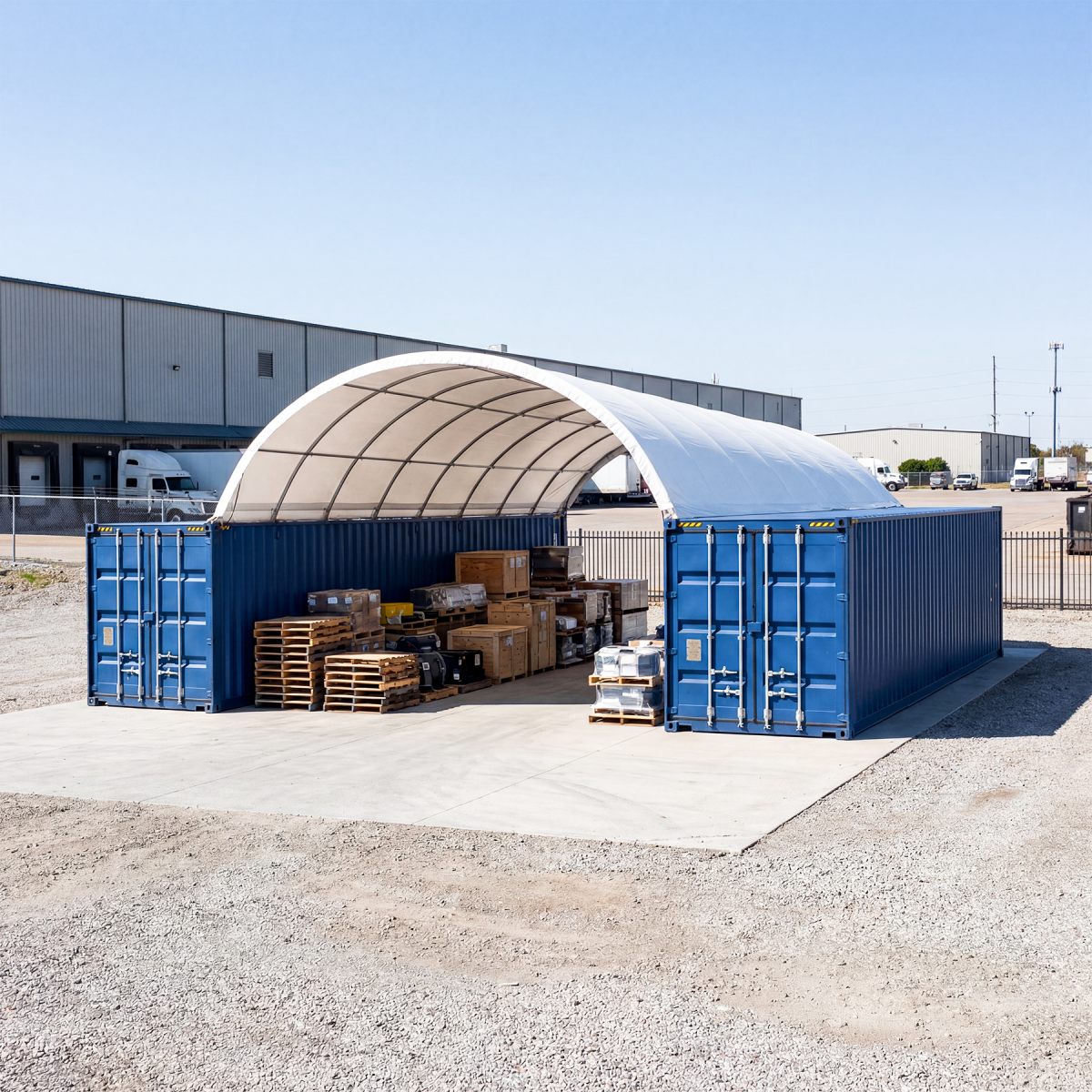 20FT x 40FT Shipping Container Canopy Shelter