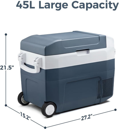 Car Refrigerator 12 Volt Mini Fridge 32 Quart 35L Portable Freezer Electric Cooler Intelligent Control Pan